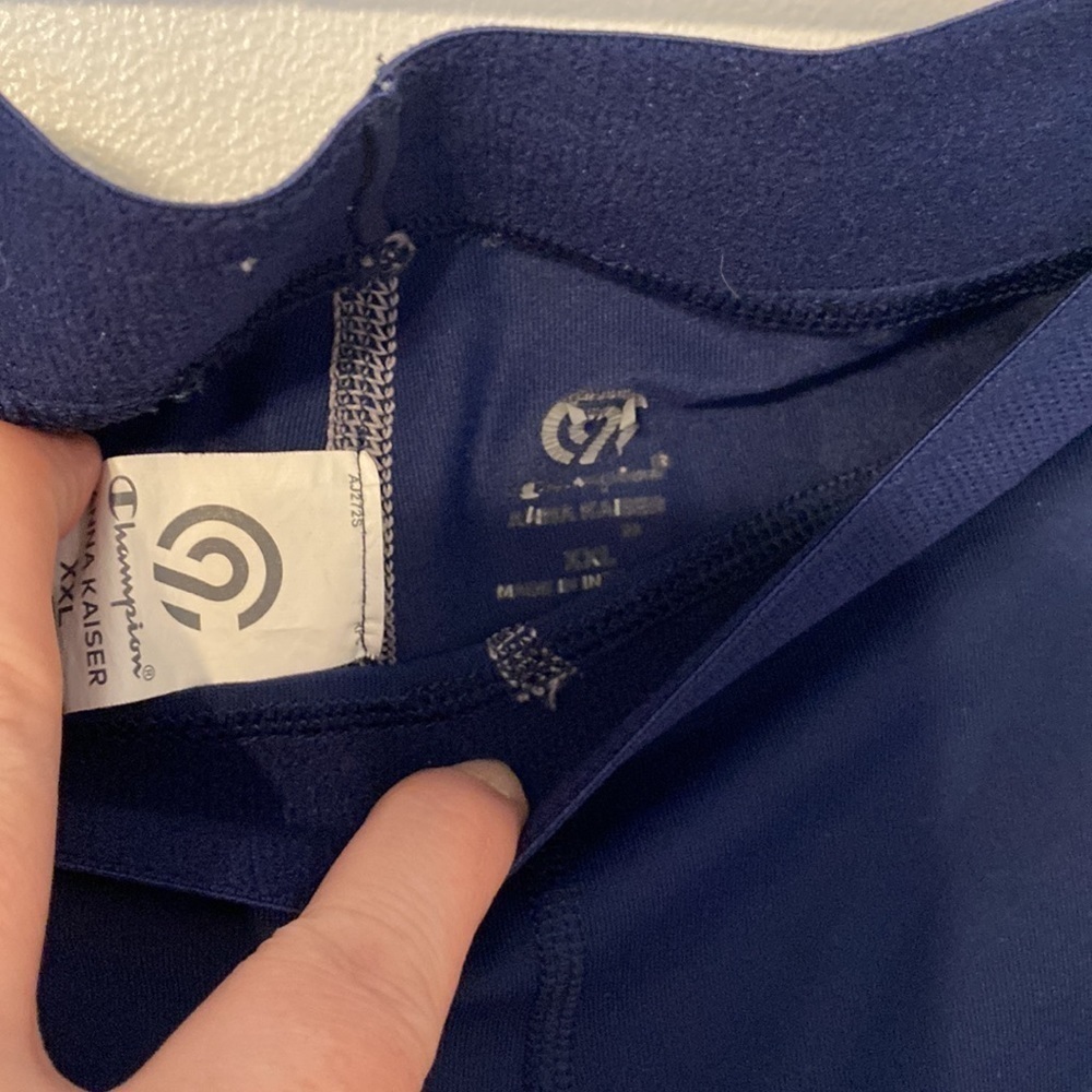 Champion C9 XXL Navy Blue and Sheer Panels Activewear Leggings - Picture 6 of 10